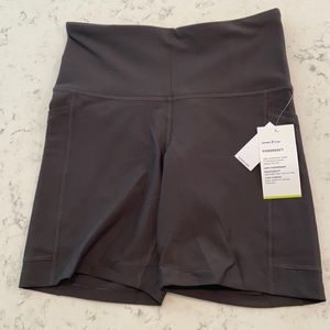High-Waisted PowerSoft Side-Pocket Biker Shorts
